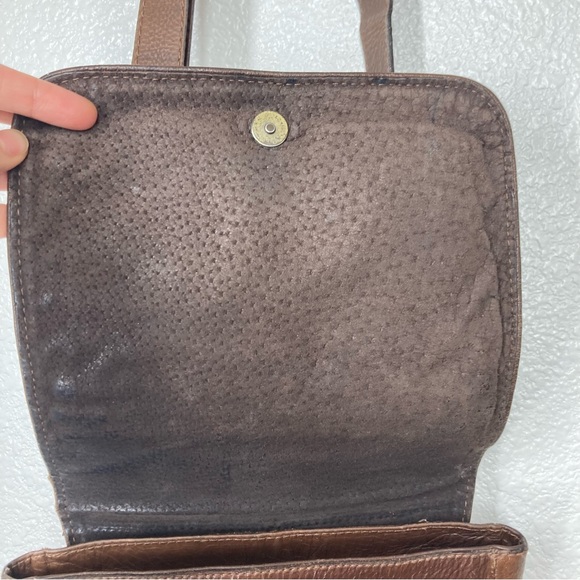 VELEZ Leather Colombia Messenger crossbody Bag Vintage Brown 8x10" - Picture 8 of 16